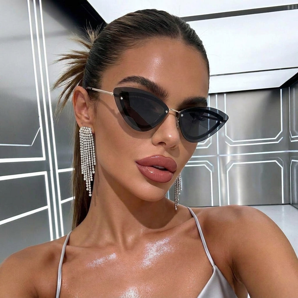 Maren – Rimless Cat Eye Sunglasses