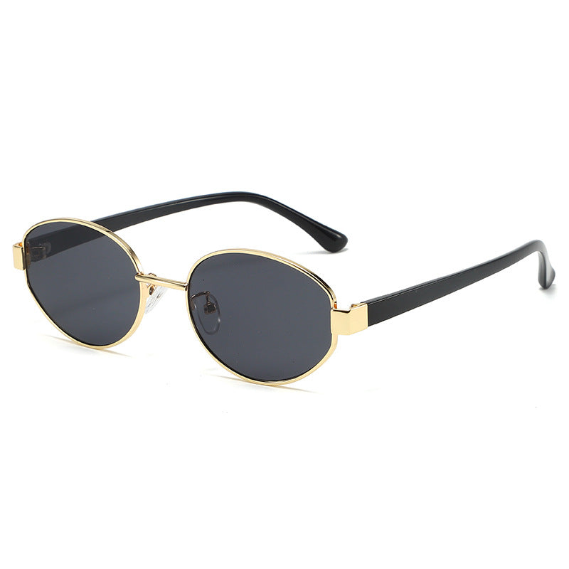 Dielle – Oval Metal Sunglasses