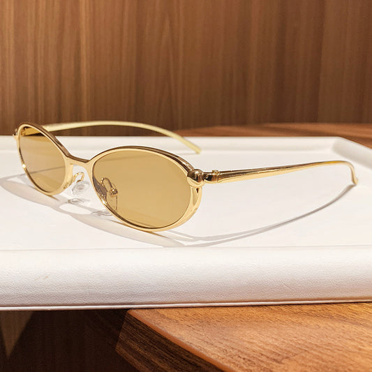 Aviel – Oval Metal Sunglasses